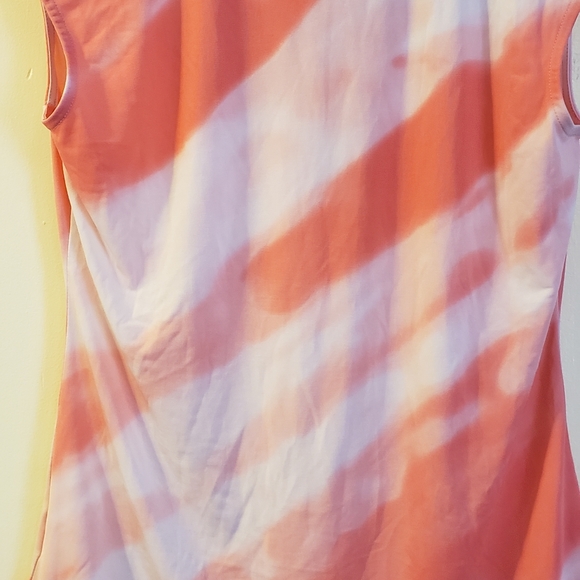 Anne Klein sleeveless peachy pink summery top sz Large - Picture 4 of 4